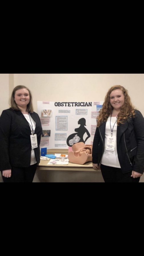 Hannah Barker and Jocelynn Campbell participate in contest involving nursing at MOVTI